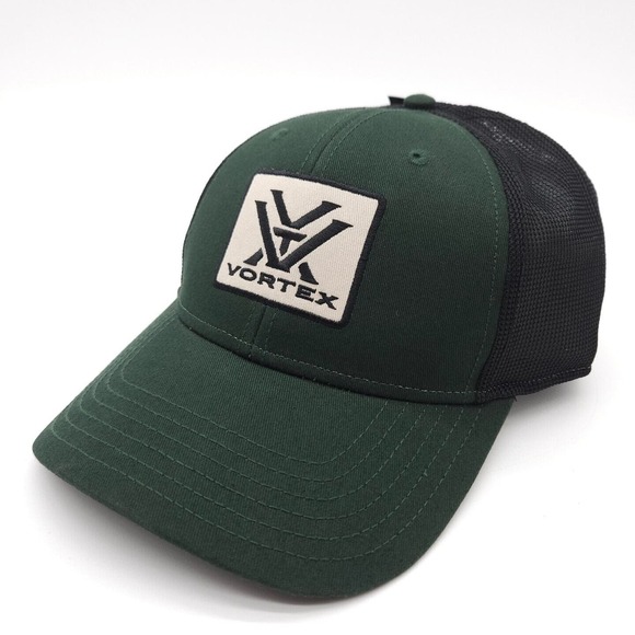 Vortex Optics Snapback Mesh Hat Guns Firearms Green Black Ball Cap Hunting New - Picture 1 of 7